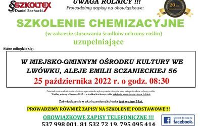 Zaproszenie na szkolenia chemizacyjne dla rolników