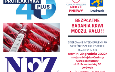 Bezpłatne badania – Profilaktyka 40 plus