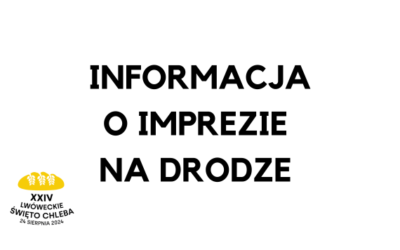 Informacja o imprezie na drodze