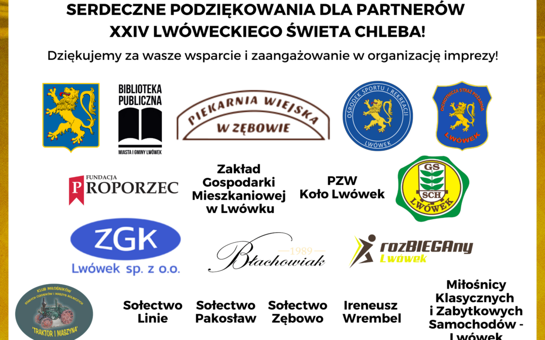 Partnerzy XXIV Święta Chleba w Lwówku