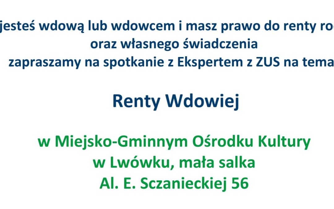 Dyżur ZUS w Lwówku