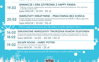Ferie 2026 z&nbsp;MGOK i&nbsp;Biblioteką
