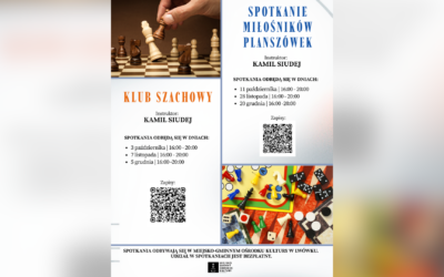 Szachy i&nbsp;planszówki – comiesięczne spotkania w&nbsp;MGOK Lwówek